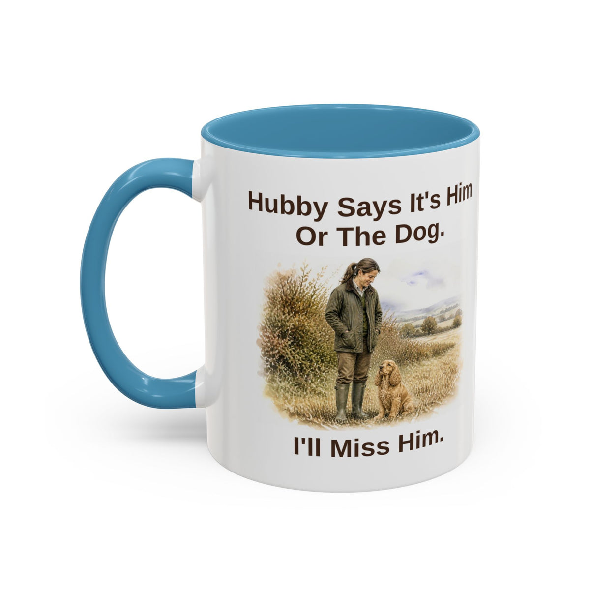 Hubby Says Mug - Cocker Spaniel - Yellow (Golden) - Brunette