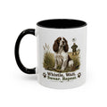 Funny Liver and White Springer Spaniel Mug - Whistle. Wait. Swear. Repeat. Working Gun Dog Gift, Dog Training Mug, 11oz