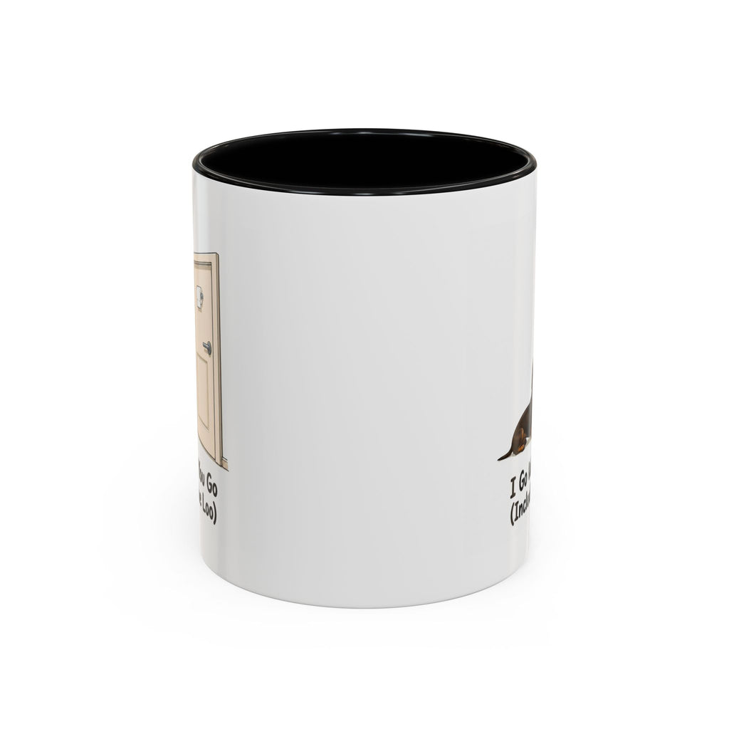 I Go Where You Go Mug - Mini Smooth Dachshund - Chocolate & Tan