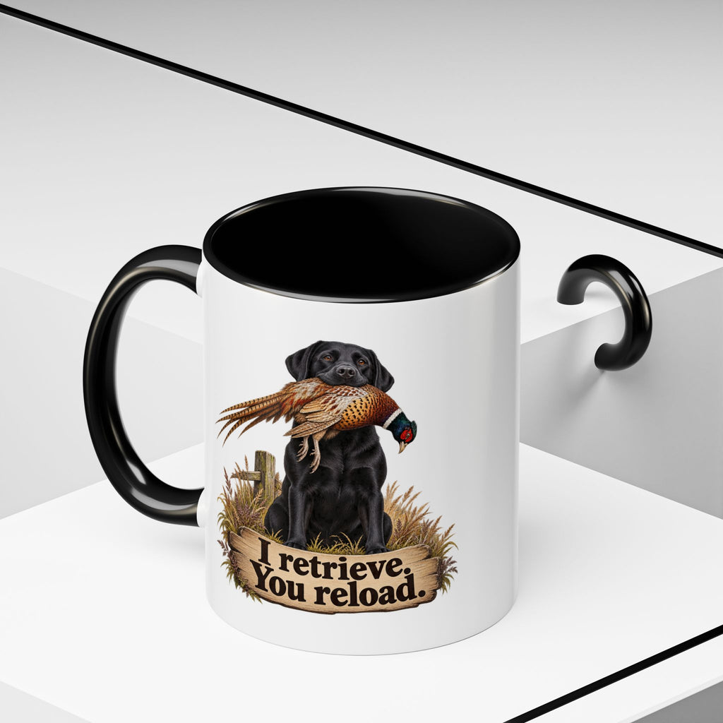 Funny Black Labrador Mug - I Retrieve You Reload, Gundog Owner Gift, Shooting Dog Lover Coffee Mug, 11oz
