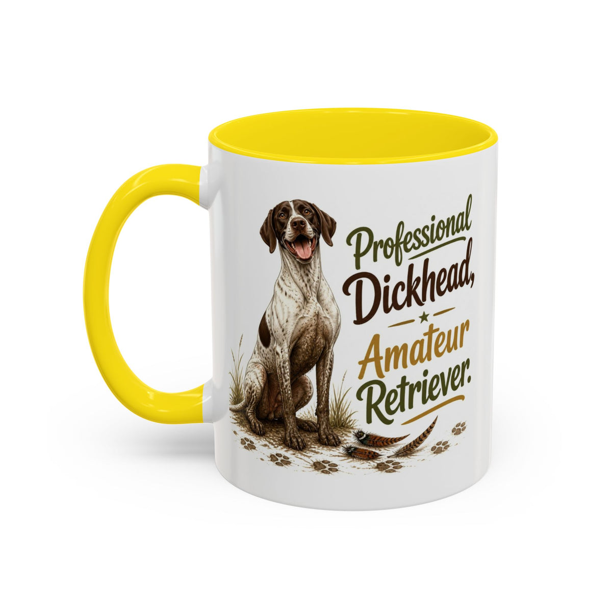 Funny English Pointer Mug - Professional Dickhead, Amateur Retriever, Working Gun Dog Gift, Pheasant Shooting Mug, 11oz