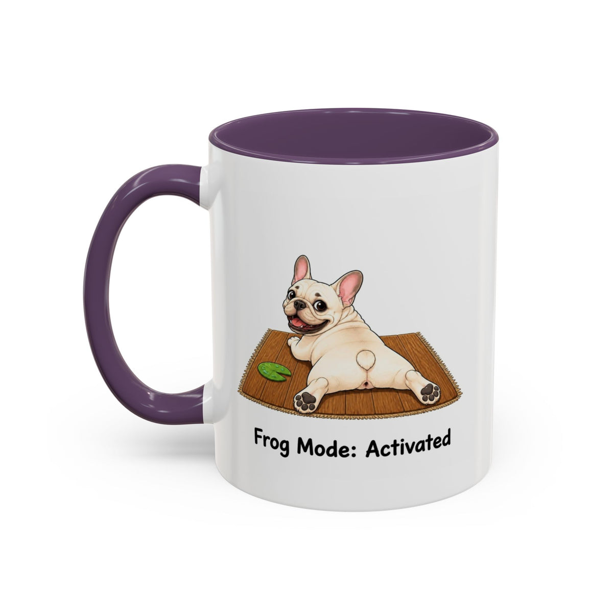 Frog Mode Mug - French Bulldog - Cream