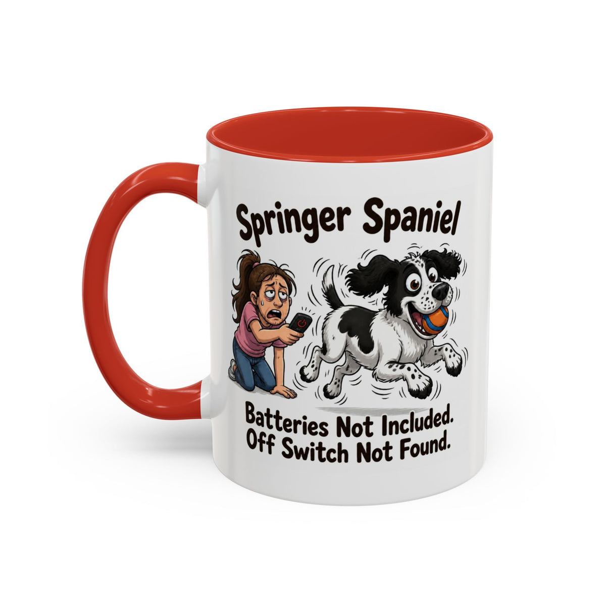 Off Switch Mug - Springer - Black & White - Woman