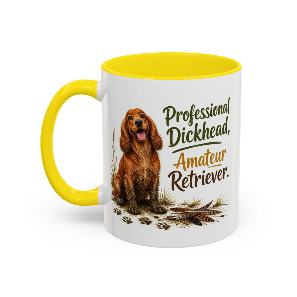 Funny Red Cocker Spaniel Mug - Professional Dickhead, Amateur Retriever, Working Gun Dog Gift, Pheasant Shooting Mug, 11oz