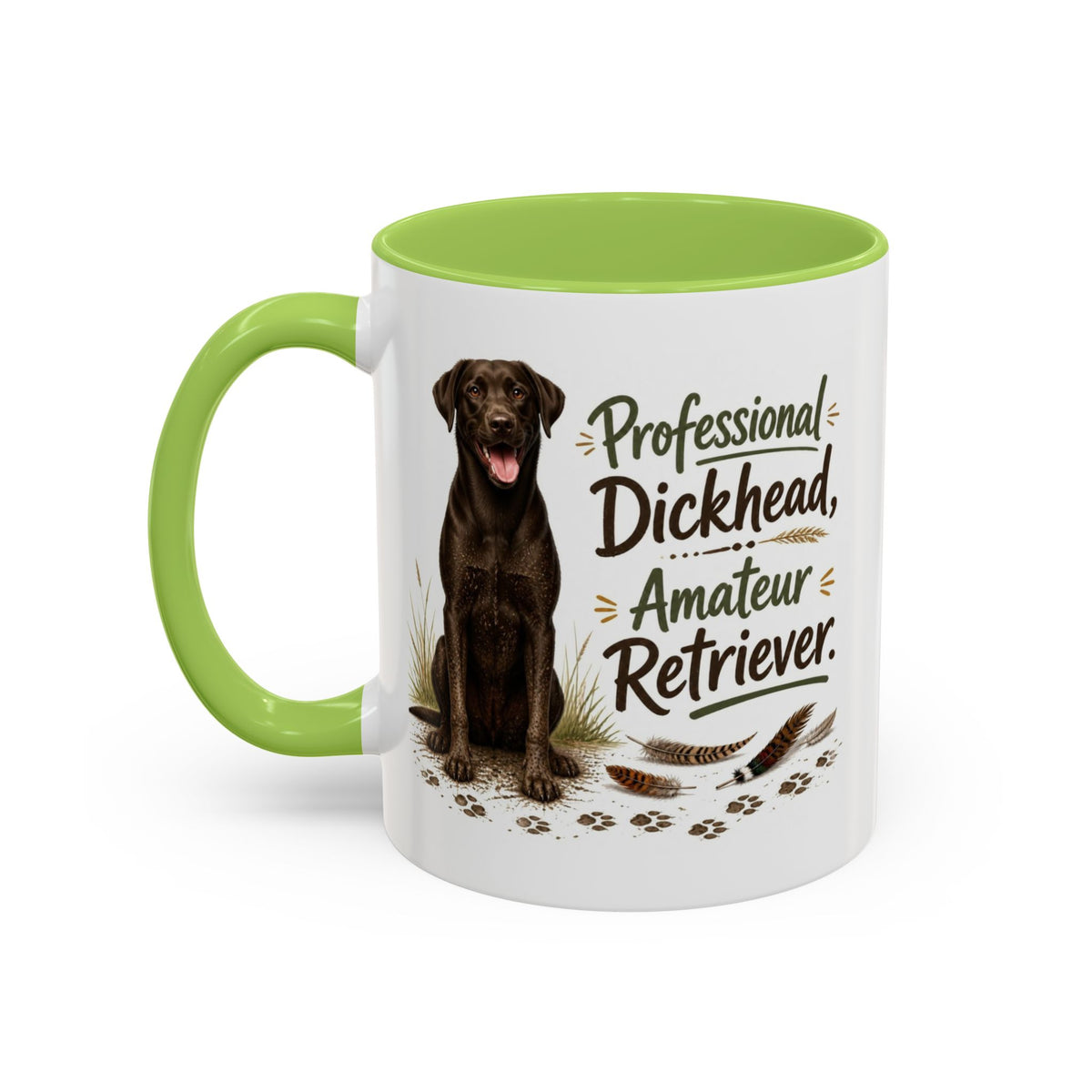 Funny Chocolate Labrador Mug - Professional Dickhead, Amateur Retriever, Working Gun Dog Gift, Pheasant Shooting Mug, 11oz