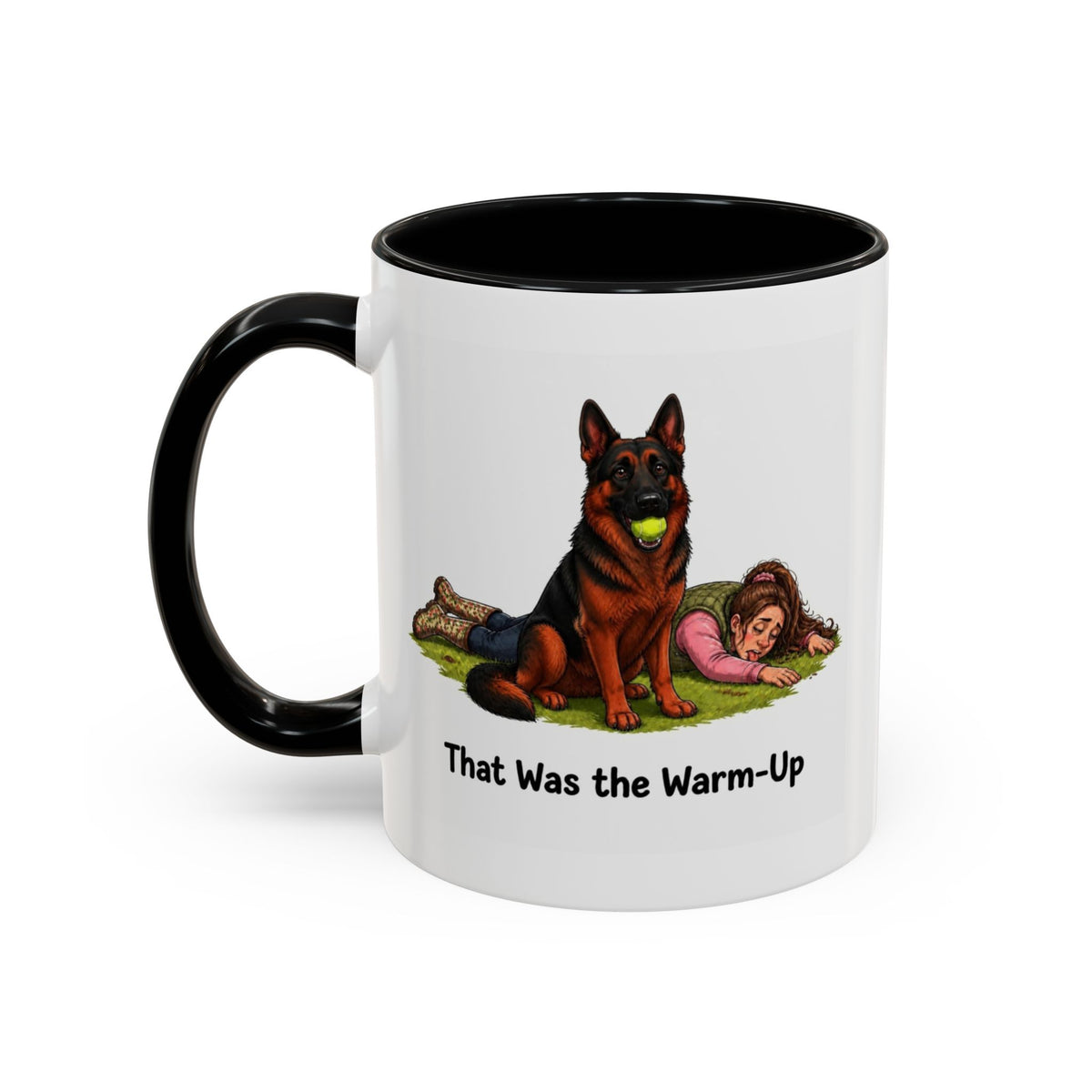 Warm-Up Mug - German Shepherd - Black & Red - Woman