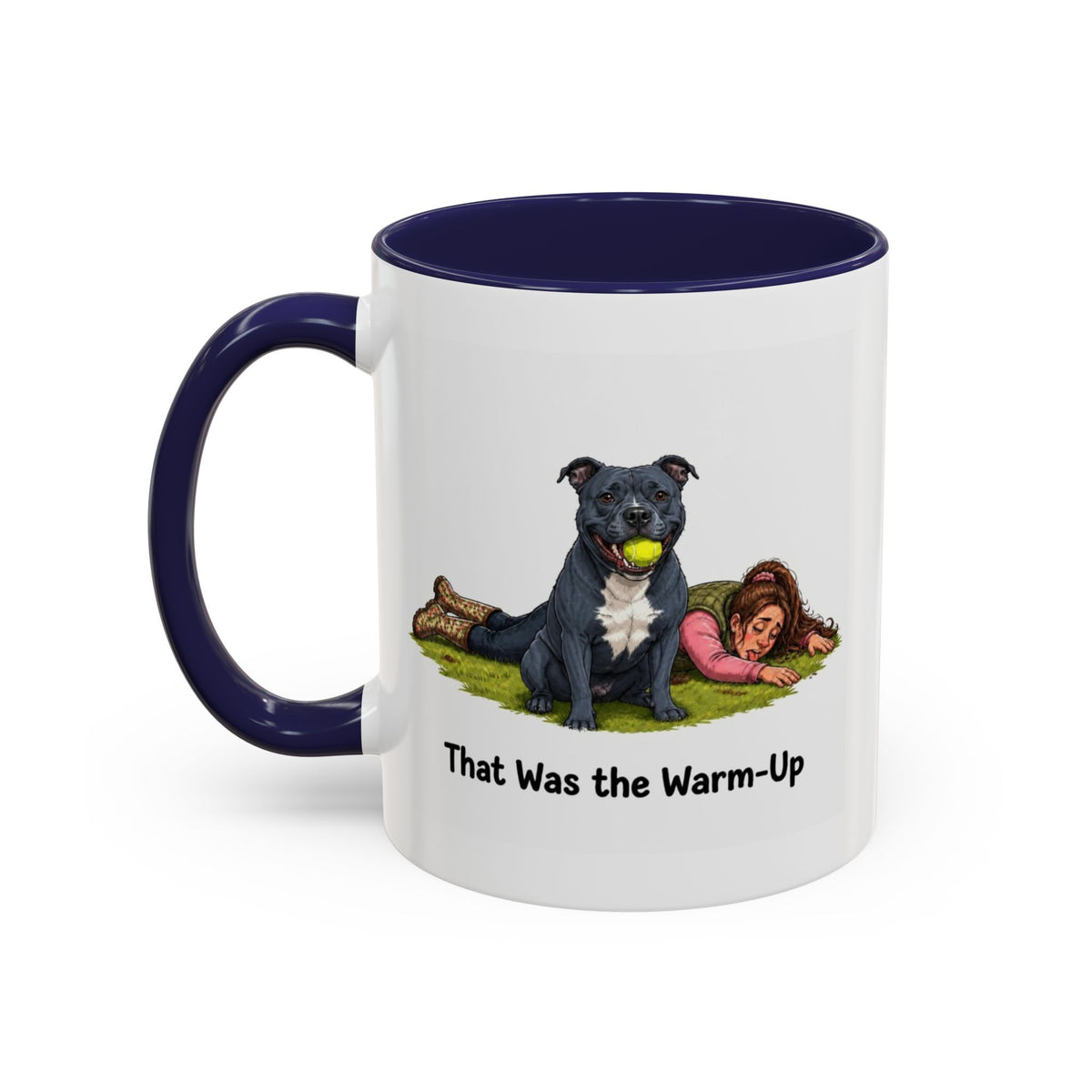 Warm-Up Mug - Staffordshire Bull Terrier - Blue - Woman