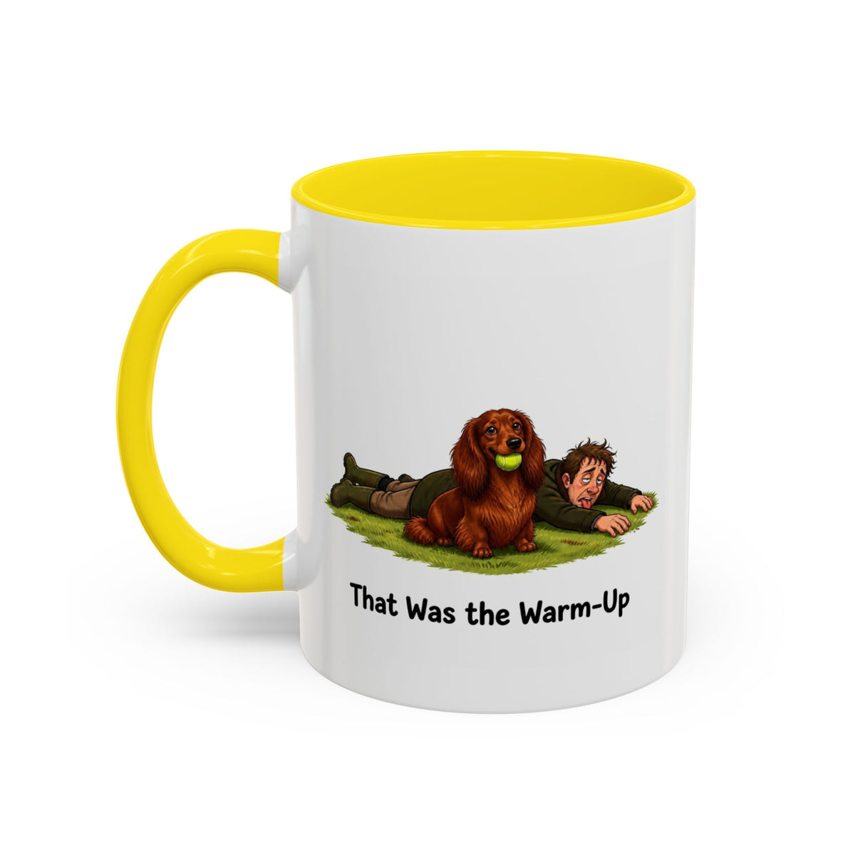 Warm-Up Mug - Mini Long Haired Dachshund - Red - Man
