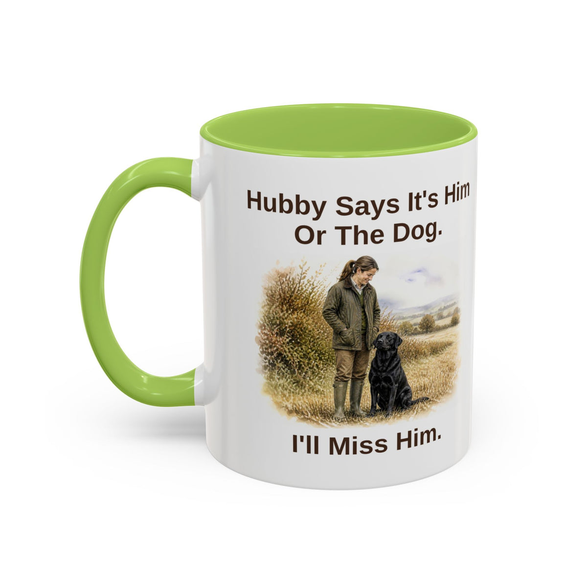 Hubby Says Mug - Labrador - Black - Brunette