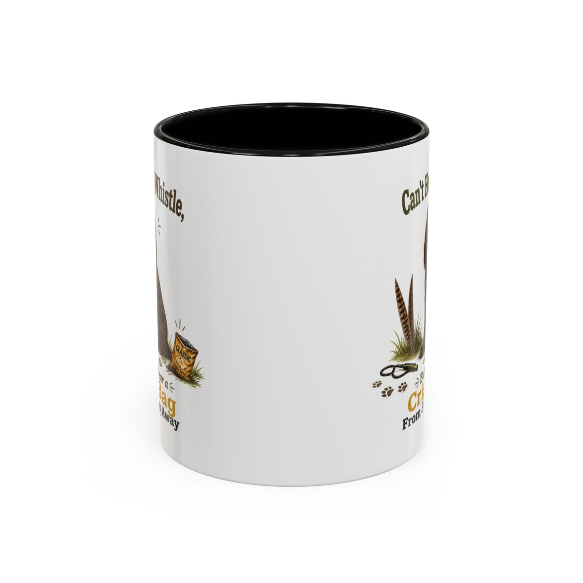 Funny Chocolate Cocker Spaniel Mug - Can't Hear the Whistle But Can Hear a Crisp Bag, Working Gun Dog Gift, Greedy Dog Mug, 11oz