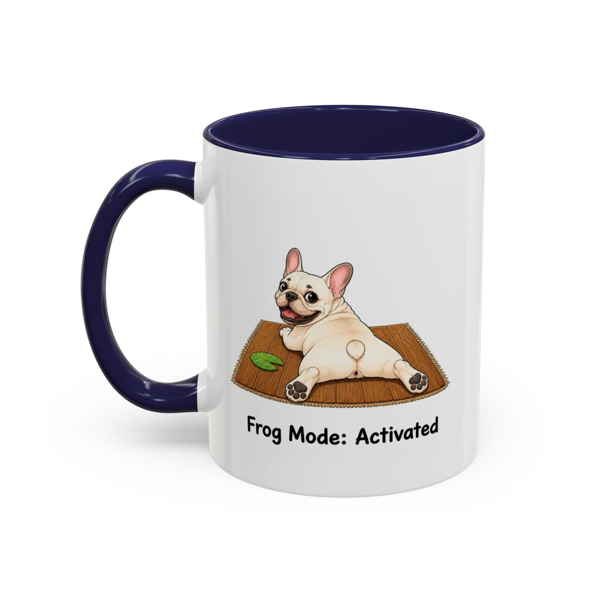 Frog Mode Mug - French Bulldog - Cream