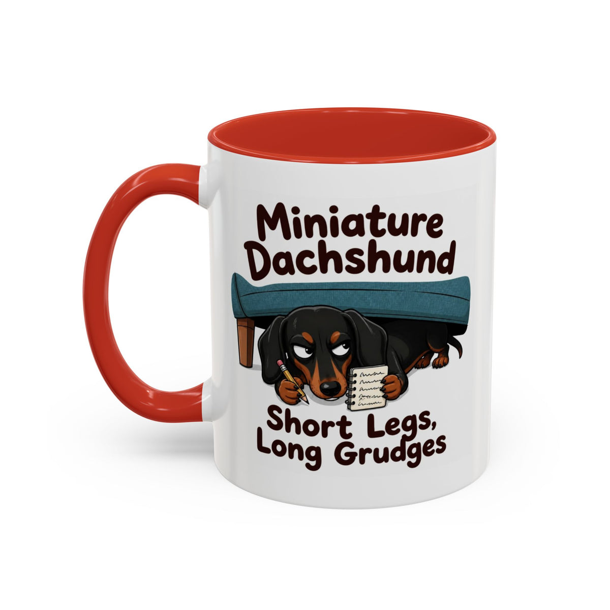 Short Legs Long Grudges Mug - Dachshund - Black & Tan