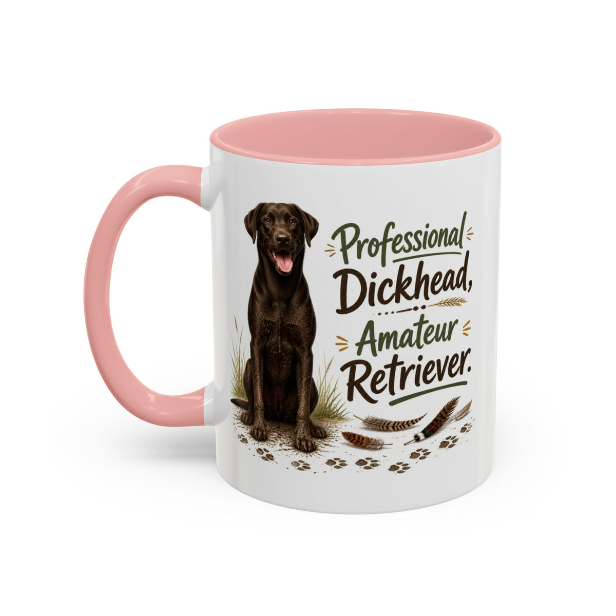 Funny Chocolate Labrador Mug - Professional Dickhead, Amateur Retriever, Working Gun Dog Gift, Pheasant Shooting Mug, 11oz