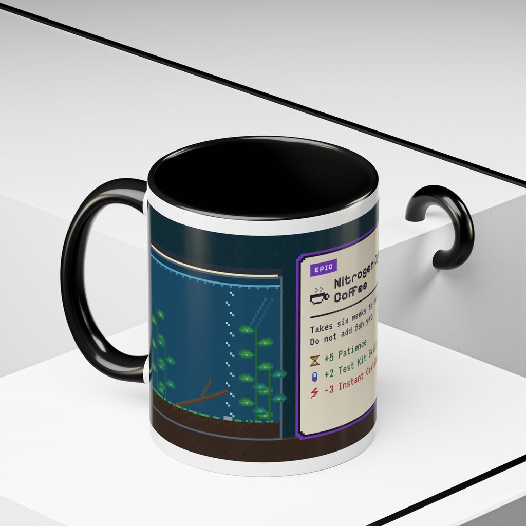 Nitrogen Cycle Coffee pixel art aquarium mug, 11oz ceramic – view 9