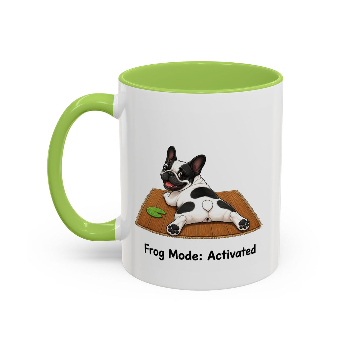 Frog Mode Mug - French Bulldog - Pied