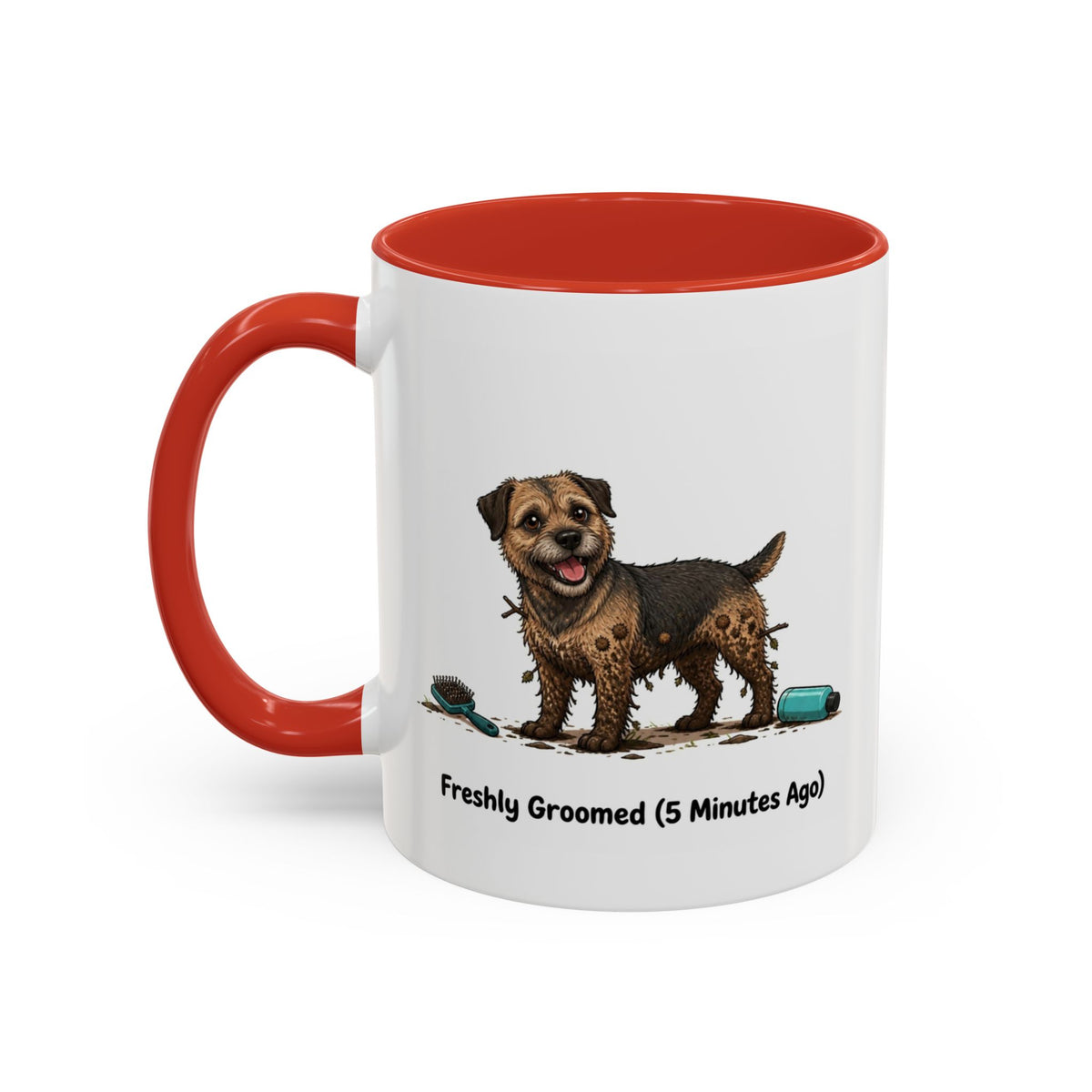 Freshly Groomed Mug - Border Terrier - Grizzle & Tan