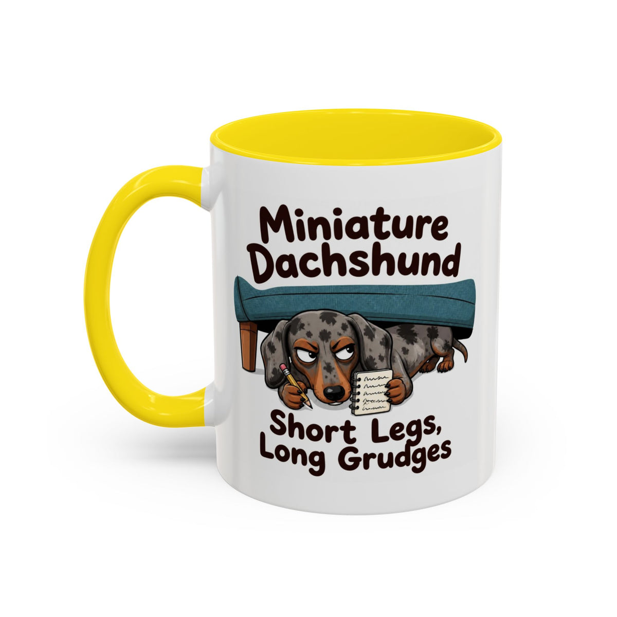 Short Legs Long Grudges Mug - Dachshund - Dapple