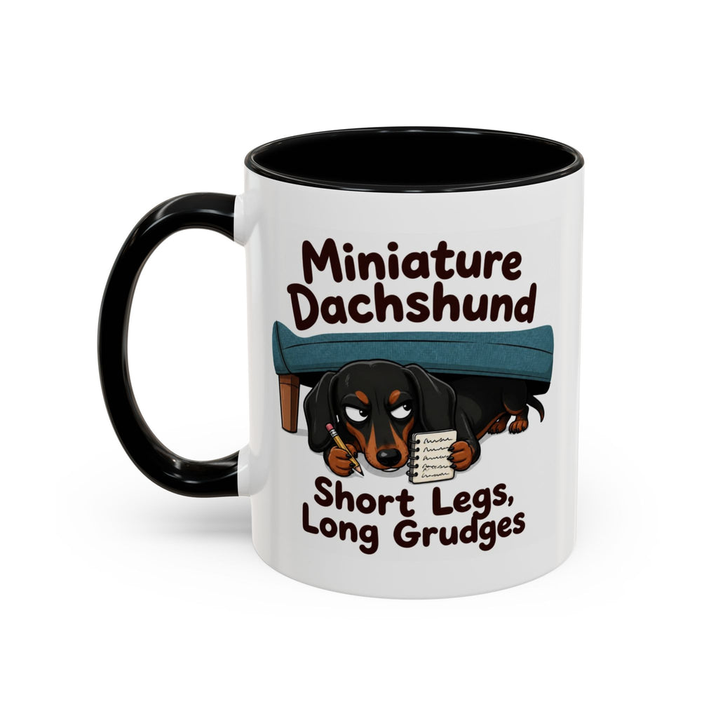 Short Legs Long Grudges Mug - Dachshund - Black & Tan