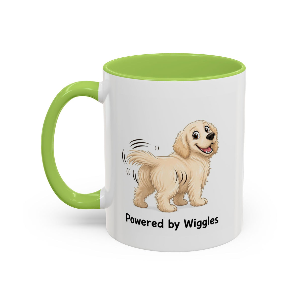 Powered by Wiggles Mug - Golden Retriever - Cream