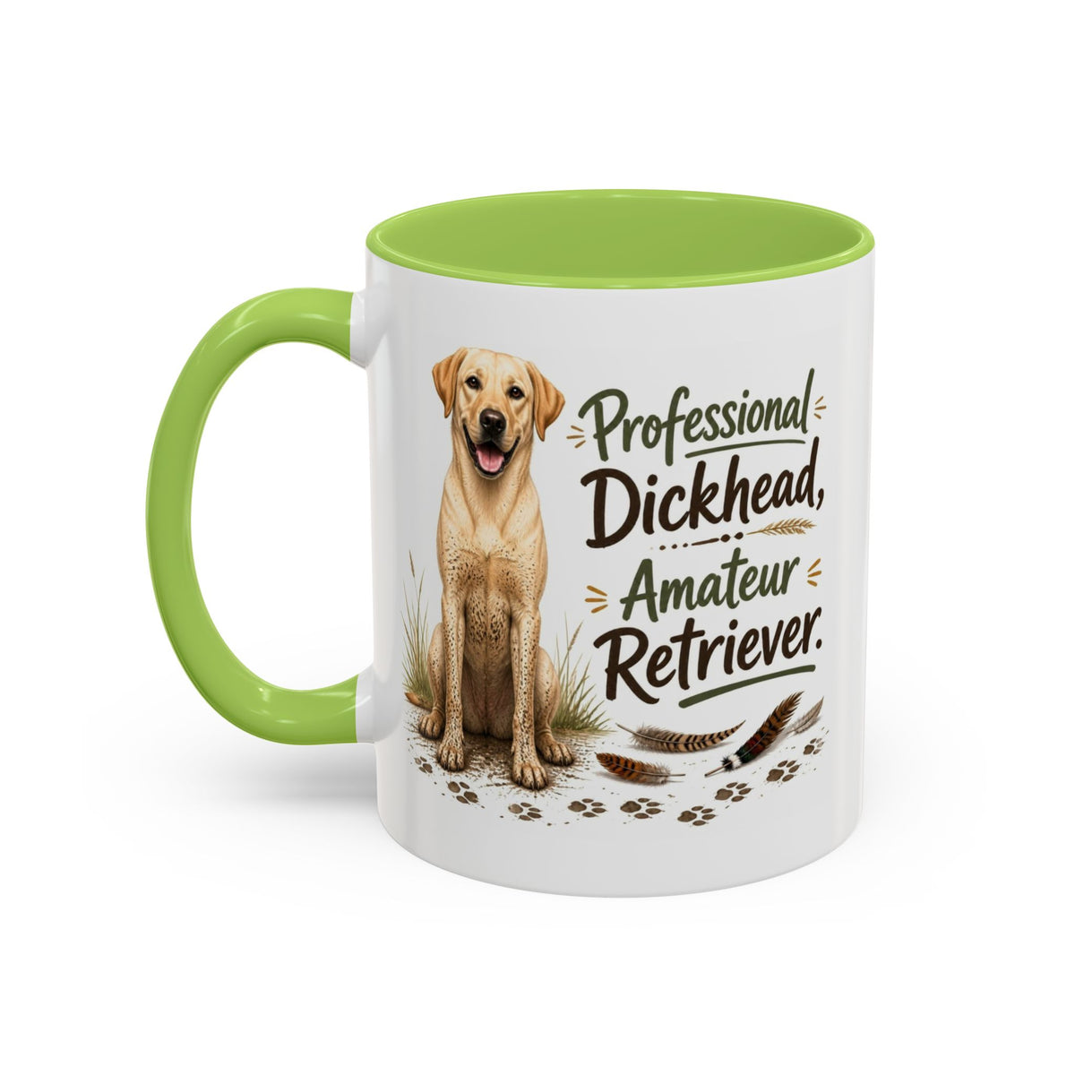 Funny Yellow Labrador Mug - Professional Dickhead, Amateur Retriever, Working Gun Dog Gift, Pheasant Shooting Mug, 11oz