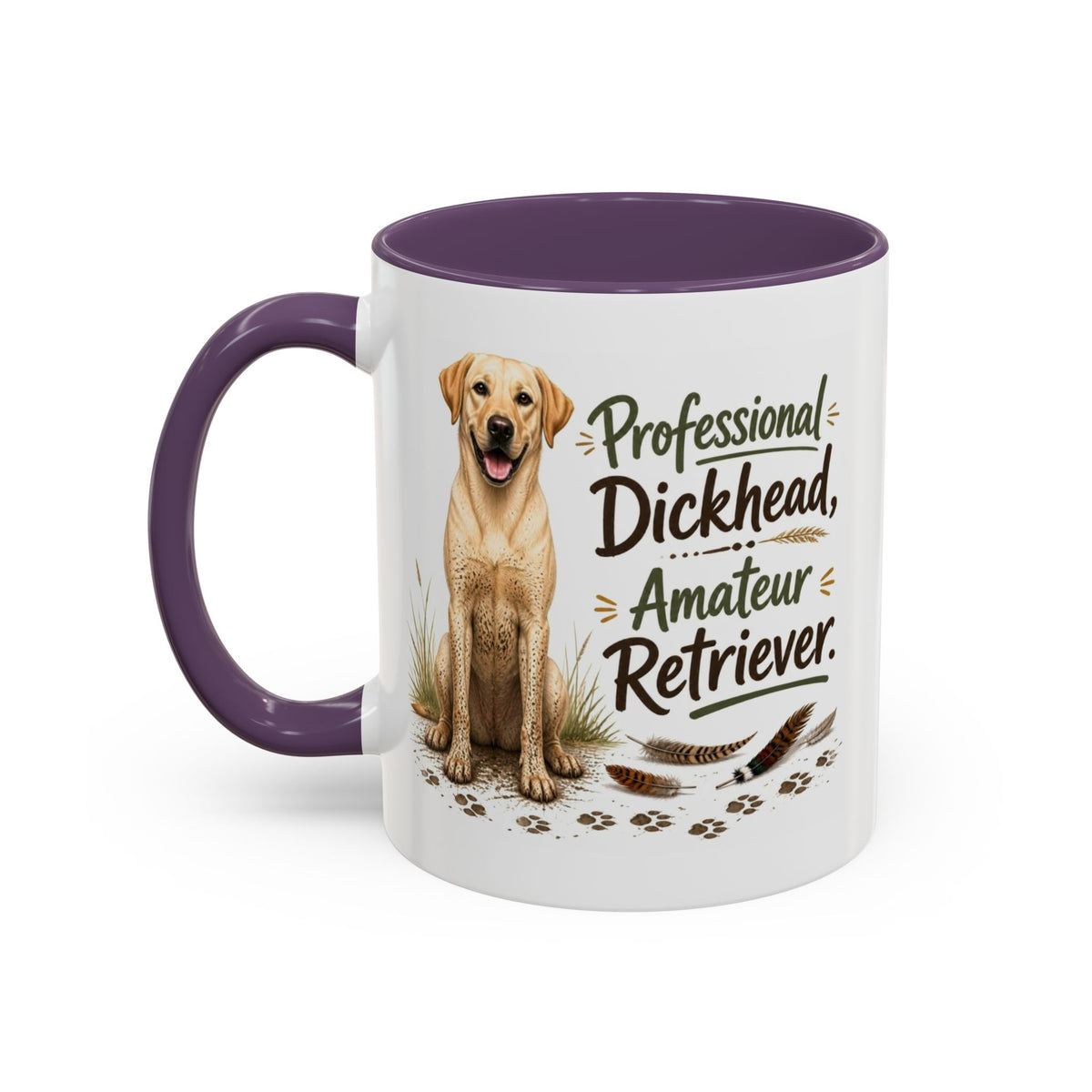 Funny Yellow Labrador Mug - Professional Dickhead, Amateur Retriever, Working Gun Dog Gift, Pheasant Shooting Mug, 11oz