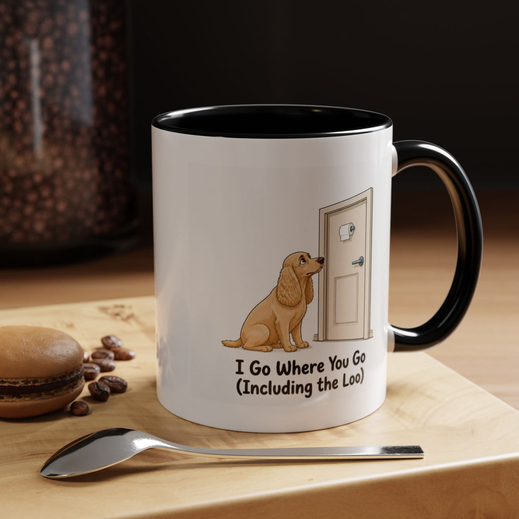 I Go Where You Go Mug - Cocker Spaniel - Yellow (Golden)