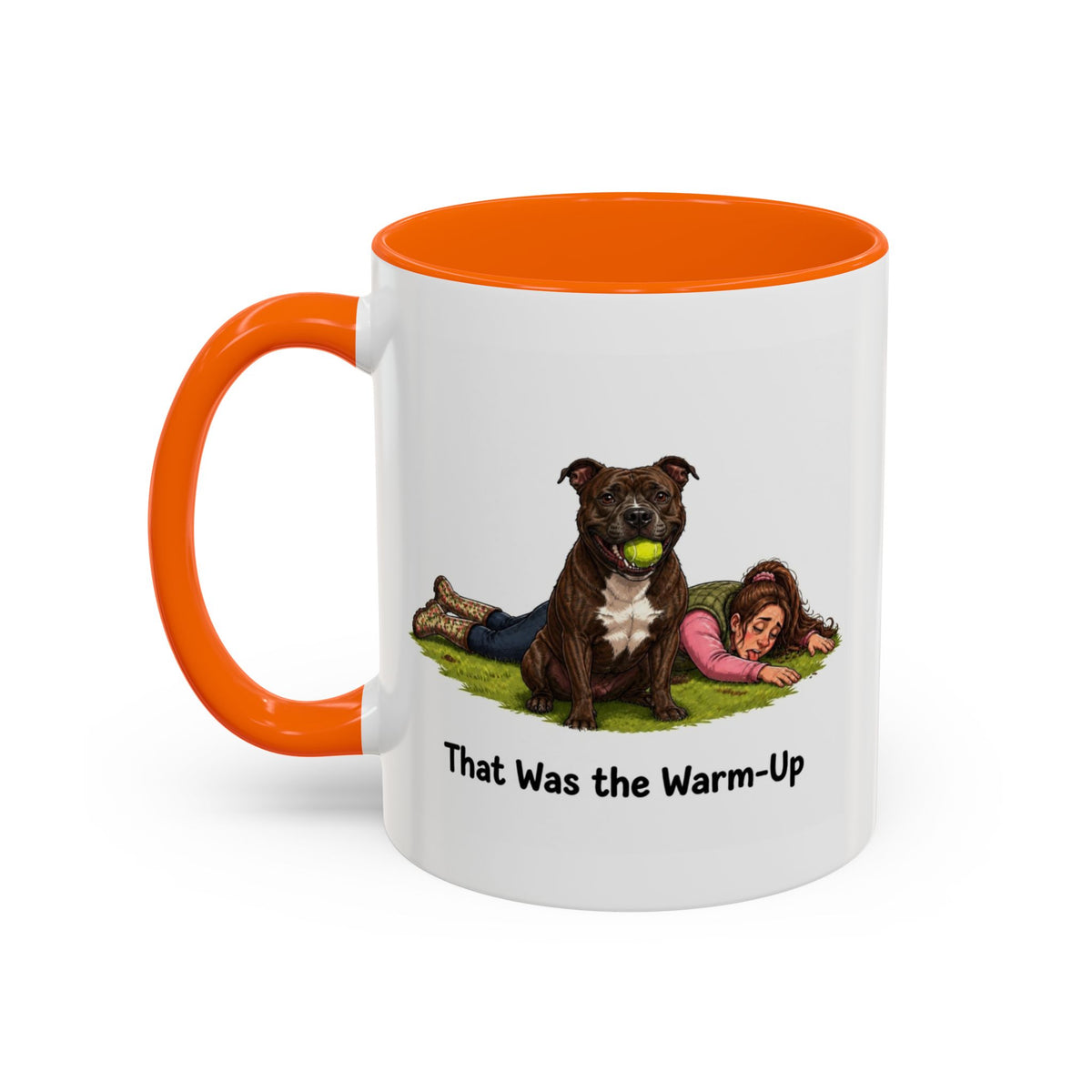 Warm-Up Mug - Staffordshire Bull Terrier - Brindle - Woman