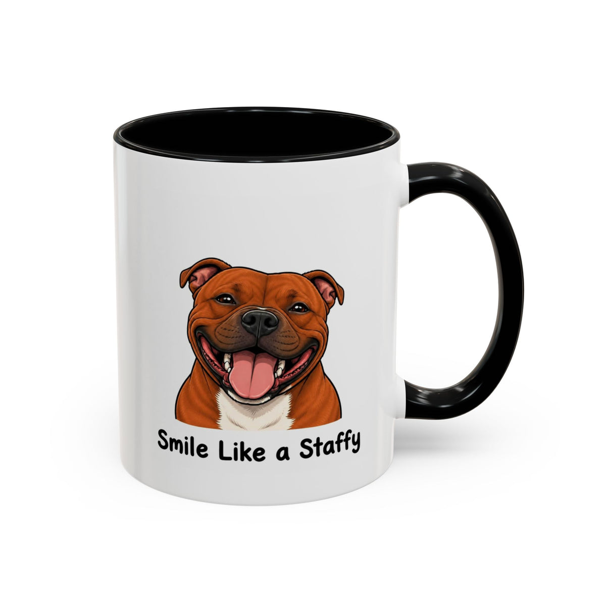 Staffy Smile Mug - Staffordshire Bull Terrier - Red