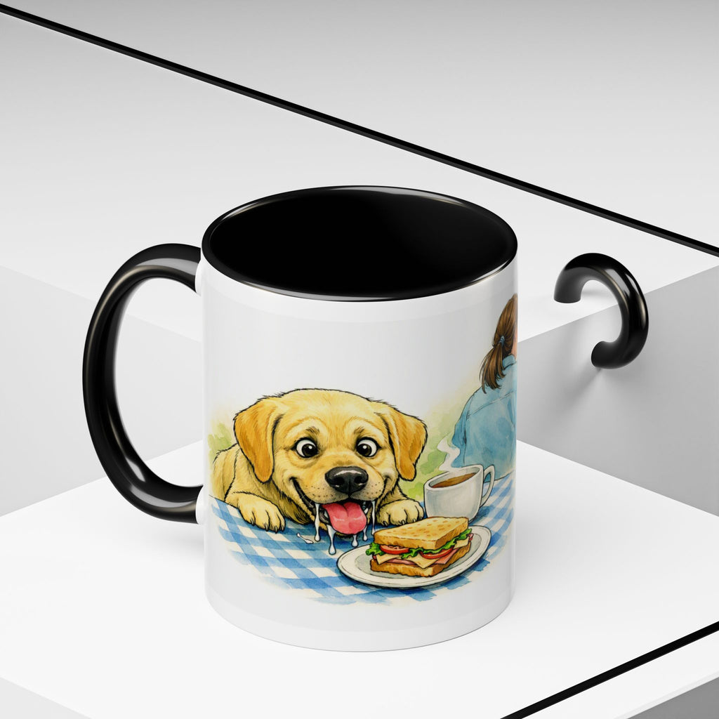 Funny yellow Labrador mug, food thief Lab – view 8