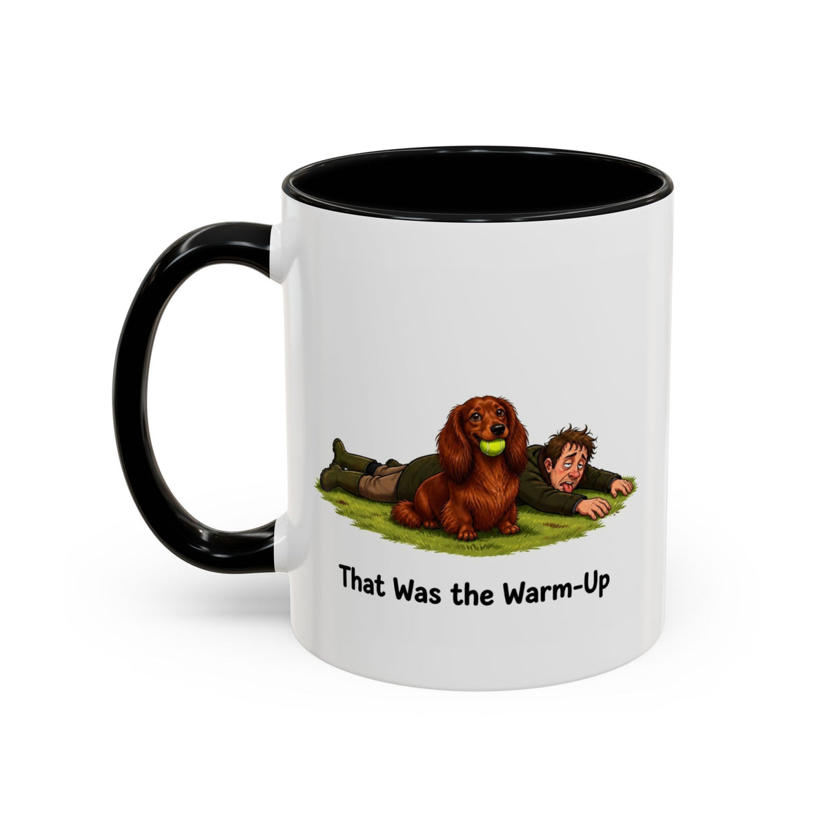 Warm-Up Mug - Mini Long Haired Dachshund - Red - Man