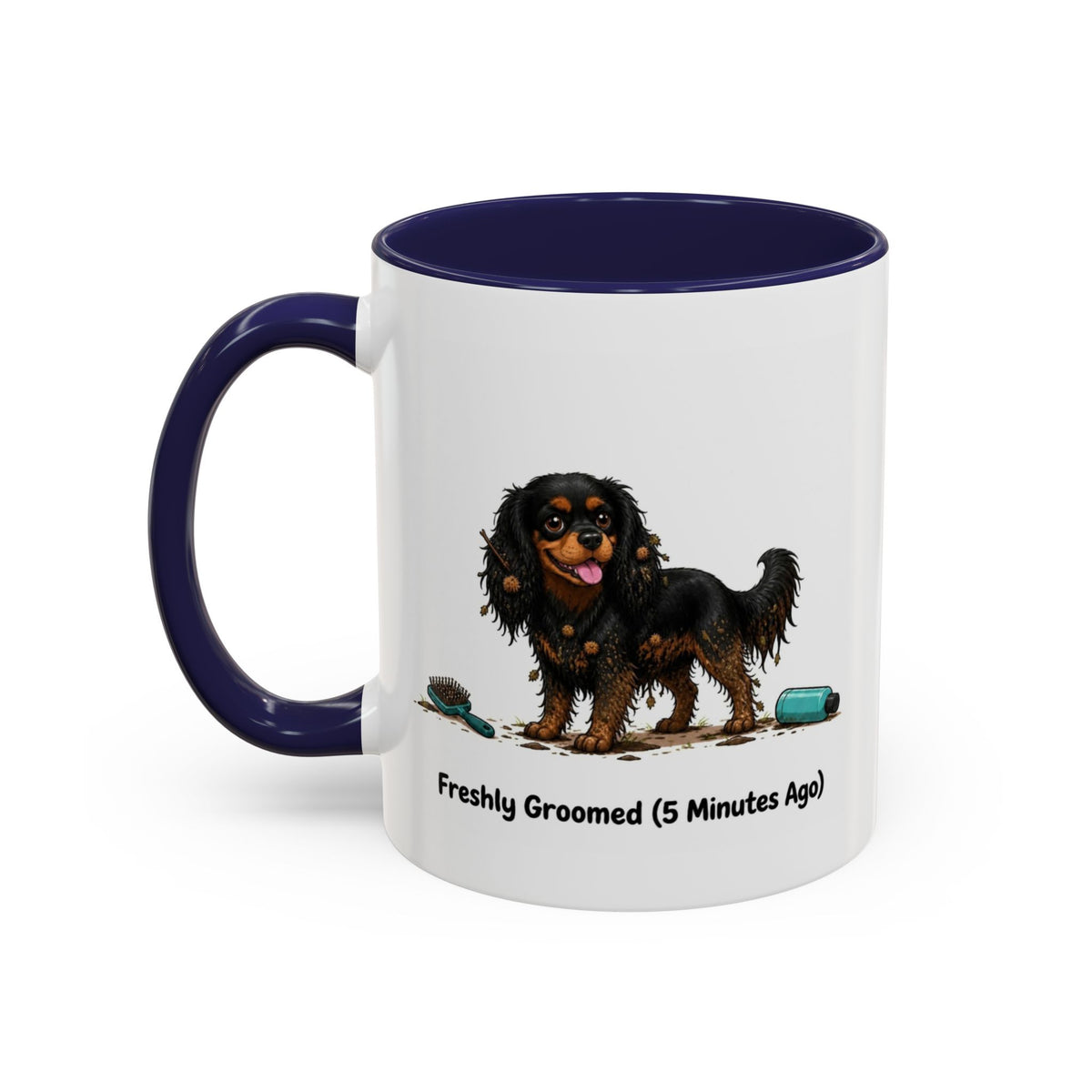 Freshly Groomed Mug - Cavalier King Charles Spaniel - Black & Tan