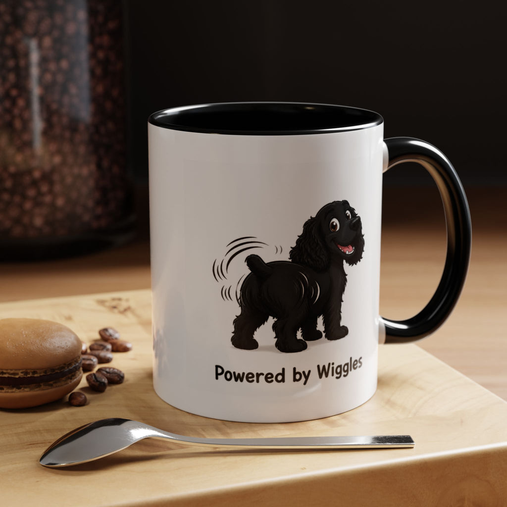 Powered by Wiggles Mug - Cocker Spaniel - Black