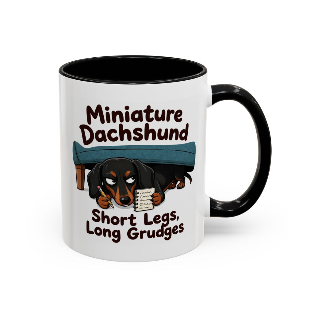 Short Legs Long Grudges Mug - Dachshund - Black & Tan
