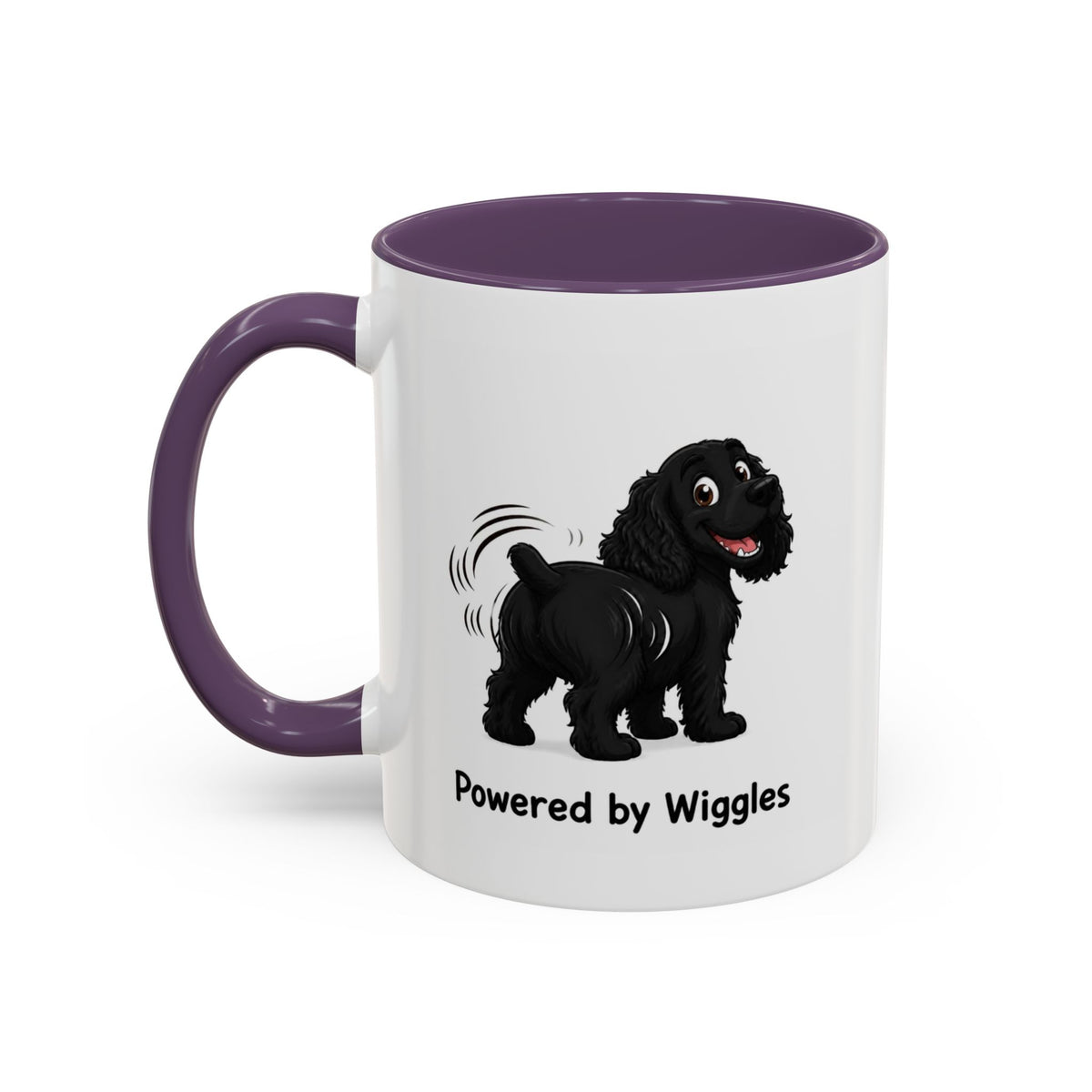 Powered by Wiggles Mug - Cocker Spaniel - Black