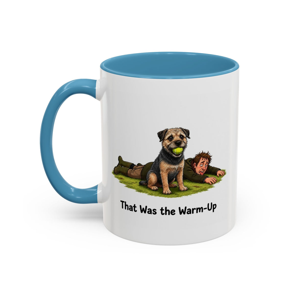 Warm-Up Mug - Border Terrier - Blue & Tan - Man