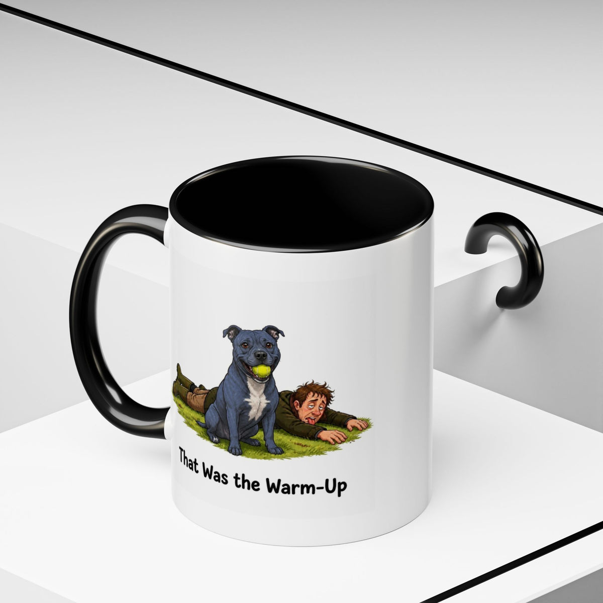 Warm-Up Mug - Staffordshire Bull Terrier - Blue - Man