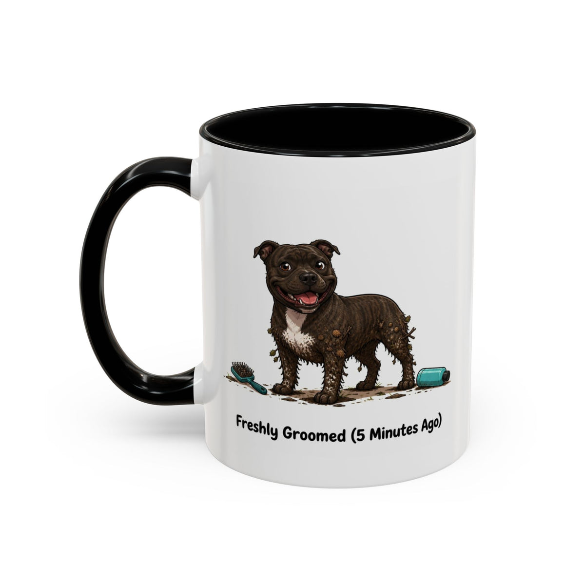 Freshly Groomed Mug - Staffordshire Bull Terrier - Brindle