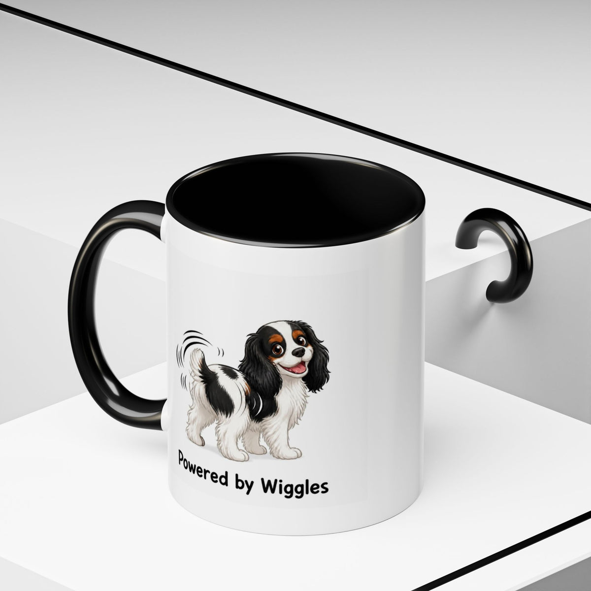 Powered by Wiggles Mug - Cavalier King Charles Spaniel - Tricolour