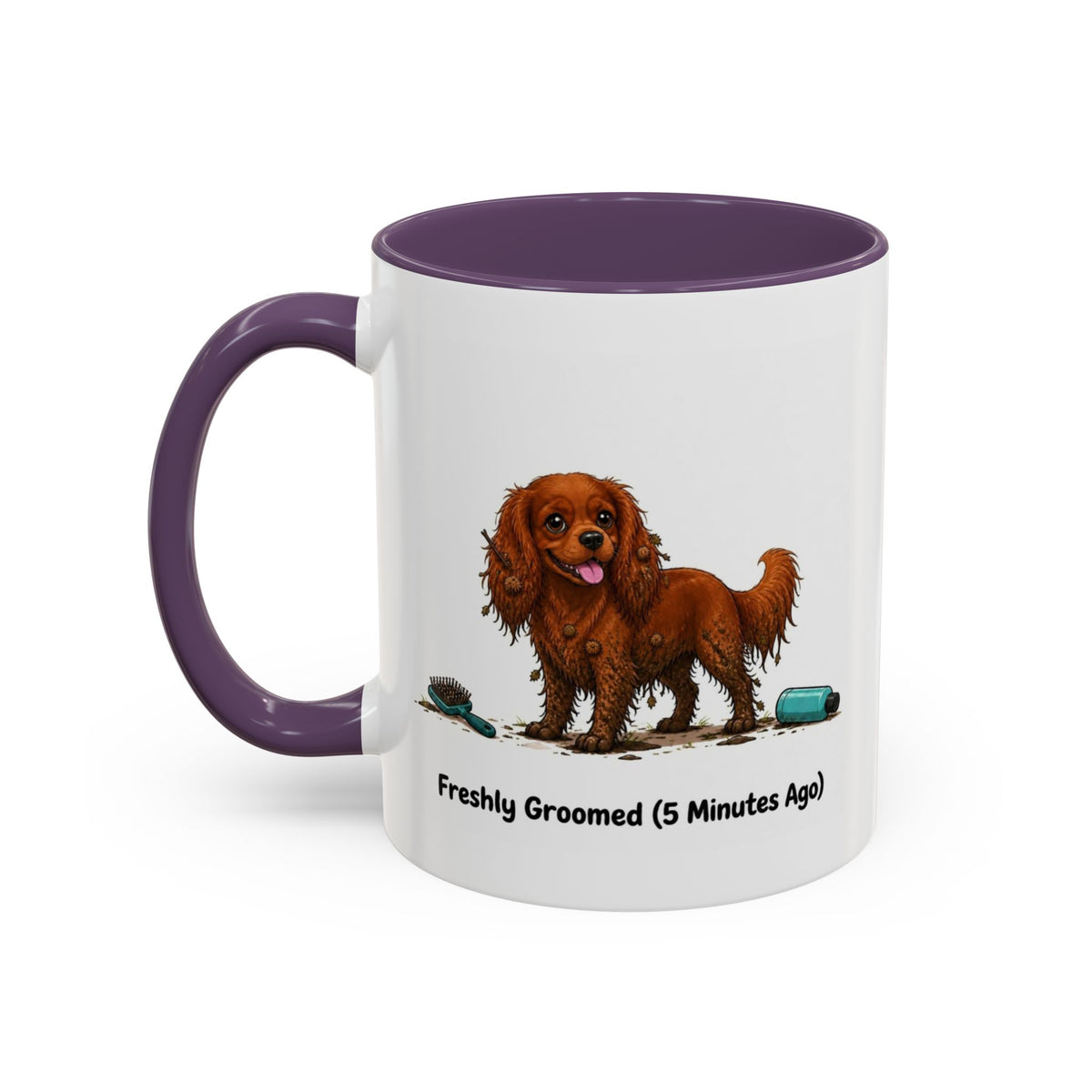 Freshly Groomed Mug - Cavalier King Charles Spaniel - Ruby