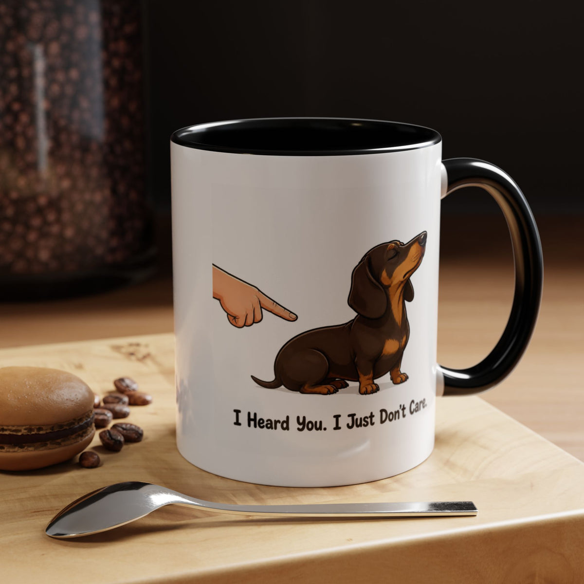 I Heard You Mug - Dachshund - Chocolate & Tan