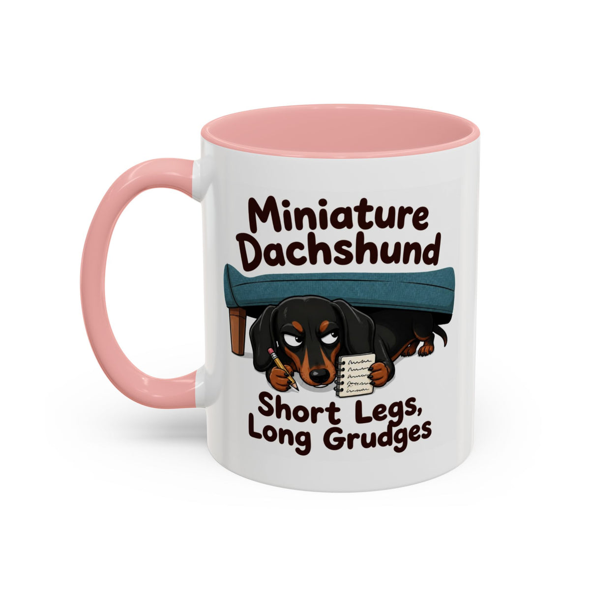 Short Legs Long Grudges Mug - Dachshund - Black & Tan
