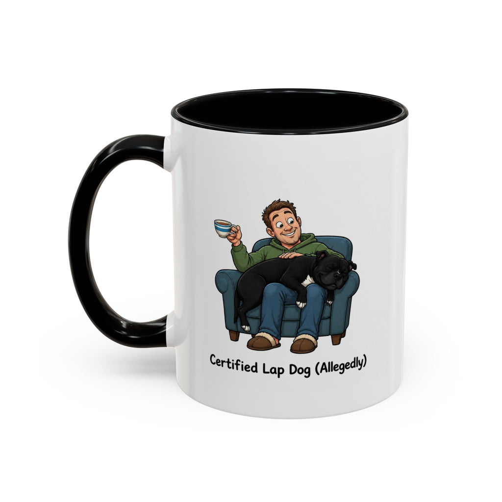 Lap Dog Mug - Staffordshire Bull Terrier - Black