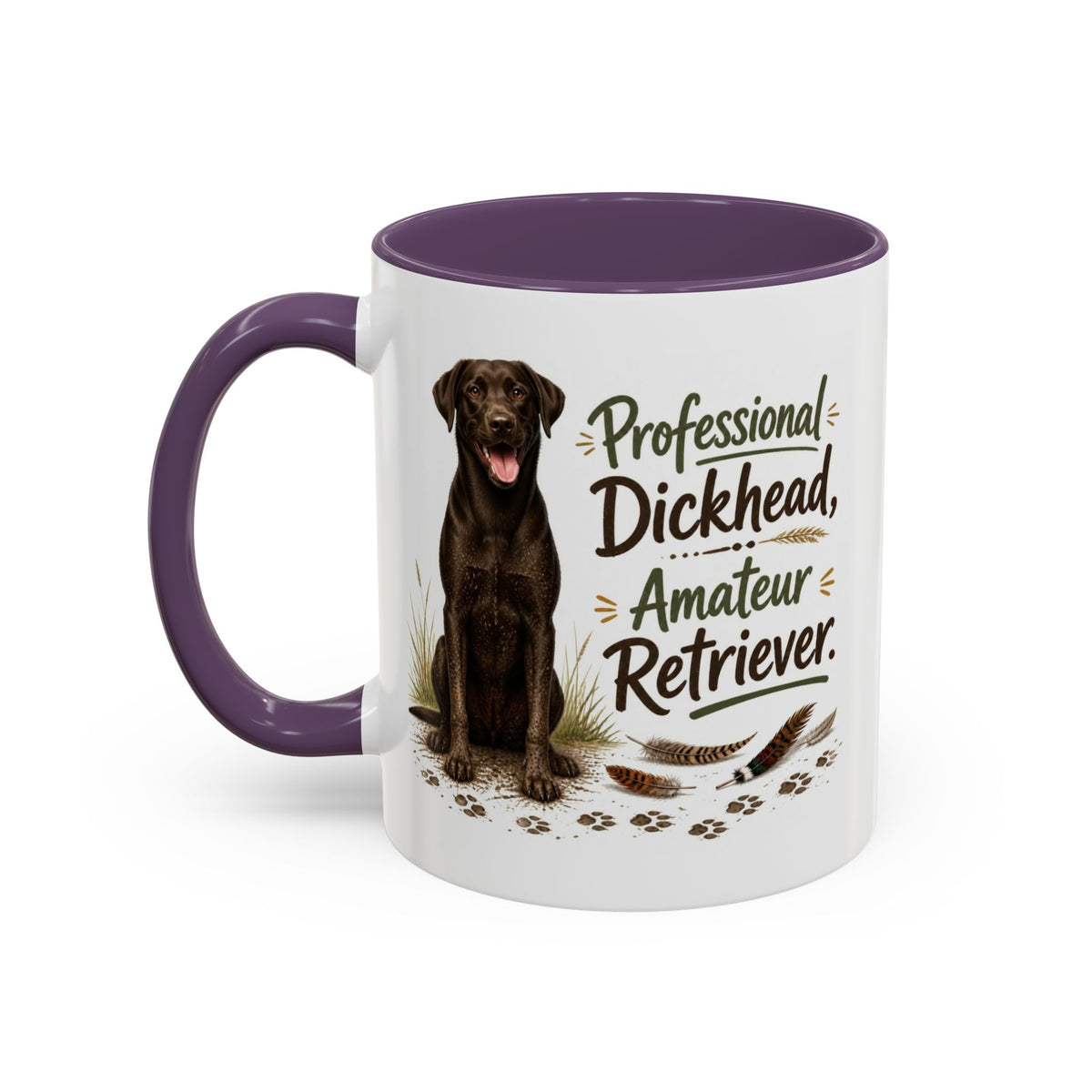 Funny Chocolate Labrador Mug - Professional Dickhead, Amateur Retriever, Working Gun Dog Gift, Pheasant Shooting Mug, 11oz