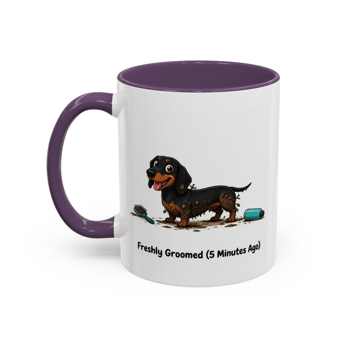 Freshly Groomed Mug - Mini Smooth Dachshund - Black & Tan