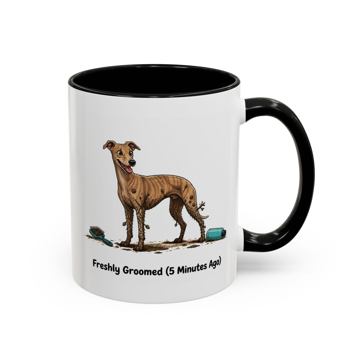 Freshly Groomed Mug - Whippet - Brindle