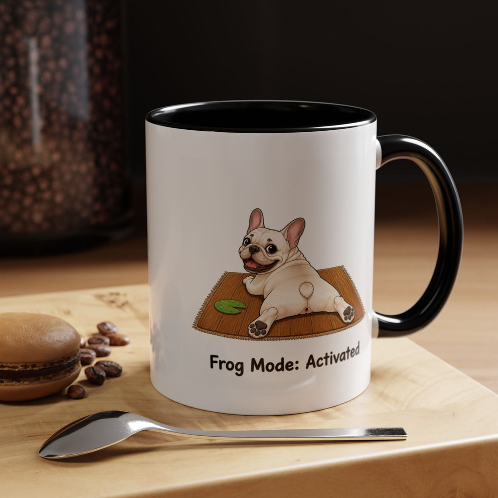 Frog Mode Mug - French Bulldog - Cream