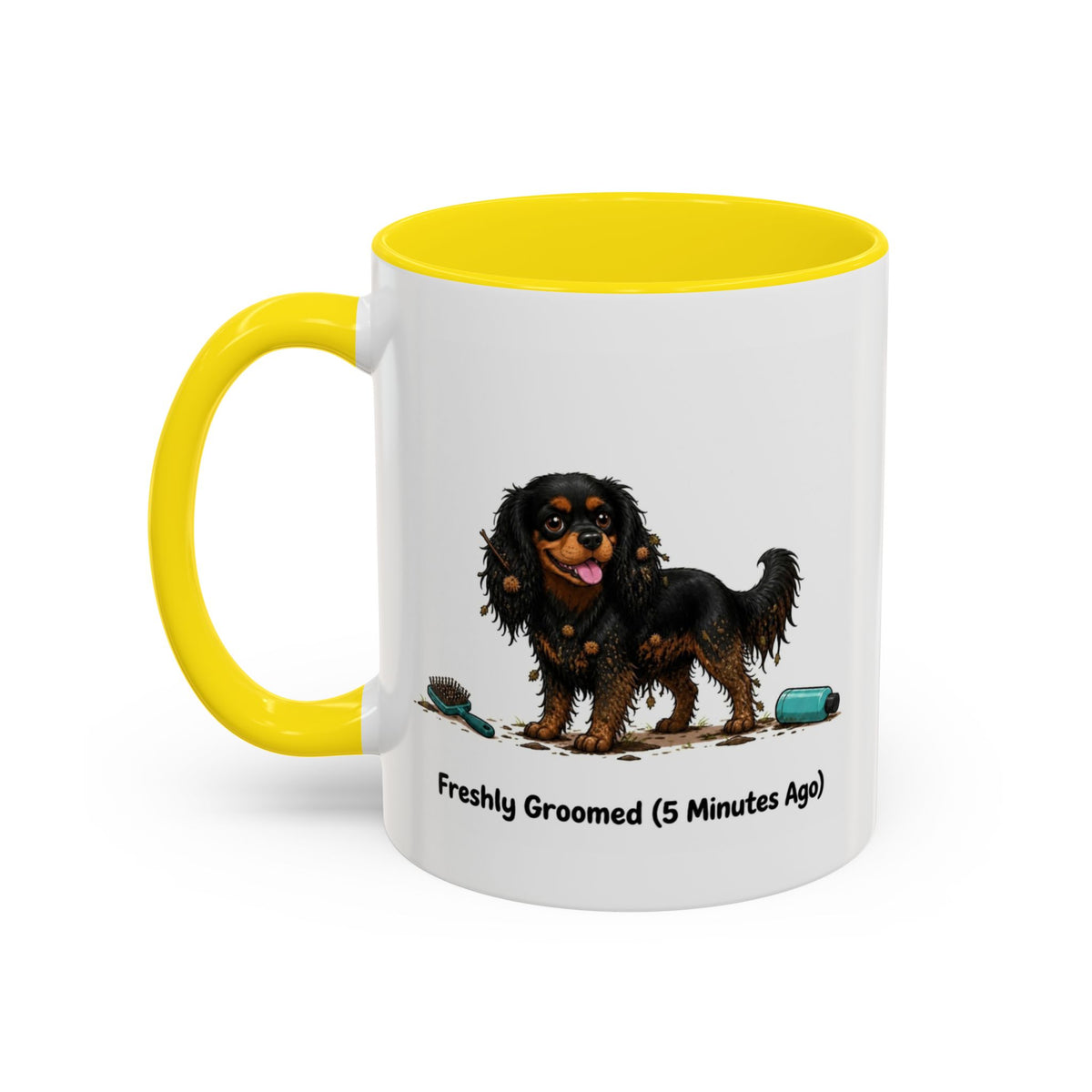 Freshly Groomed Mug - Cavalier King Charles Spaniel - Black & Tan
