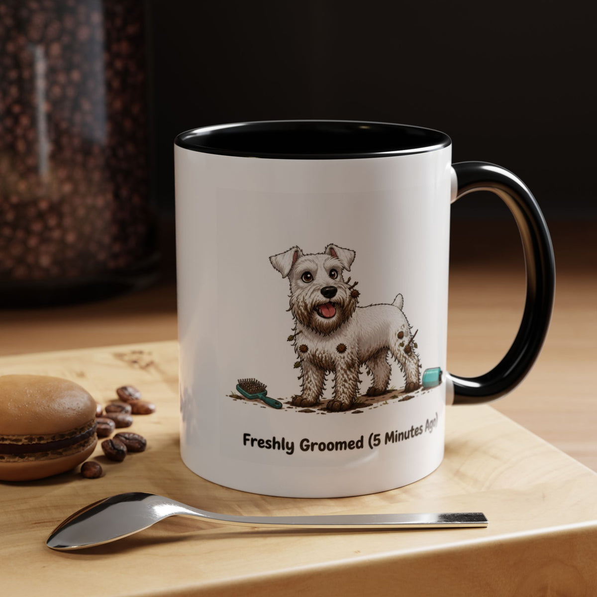 Freshly Groomed Mug - Miniature Schnauzer - White