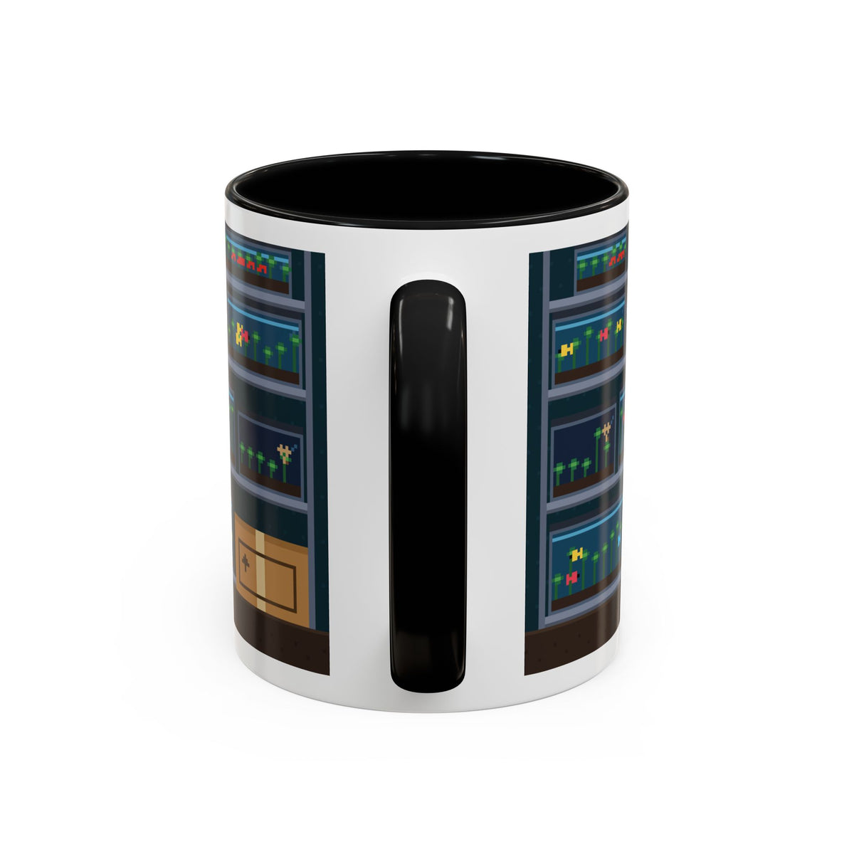 Just One More Tank Tea pixel art fishkeeper mug, 11oz ceramic – view 7