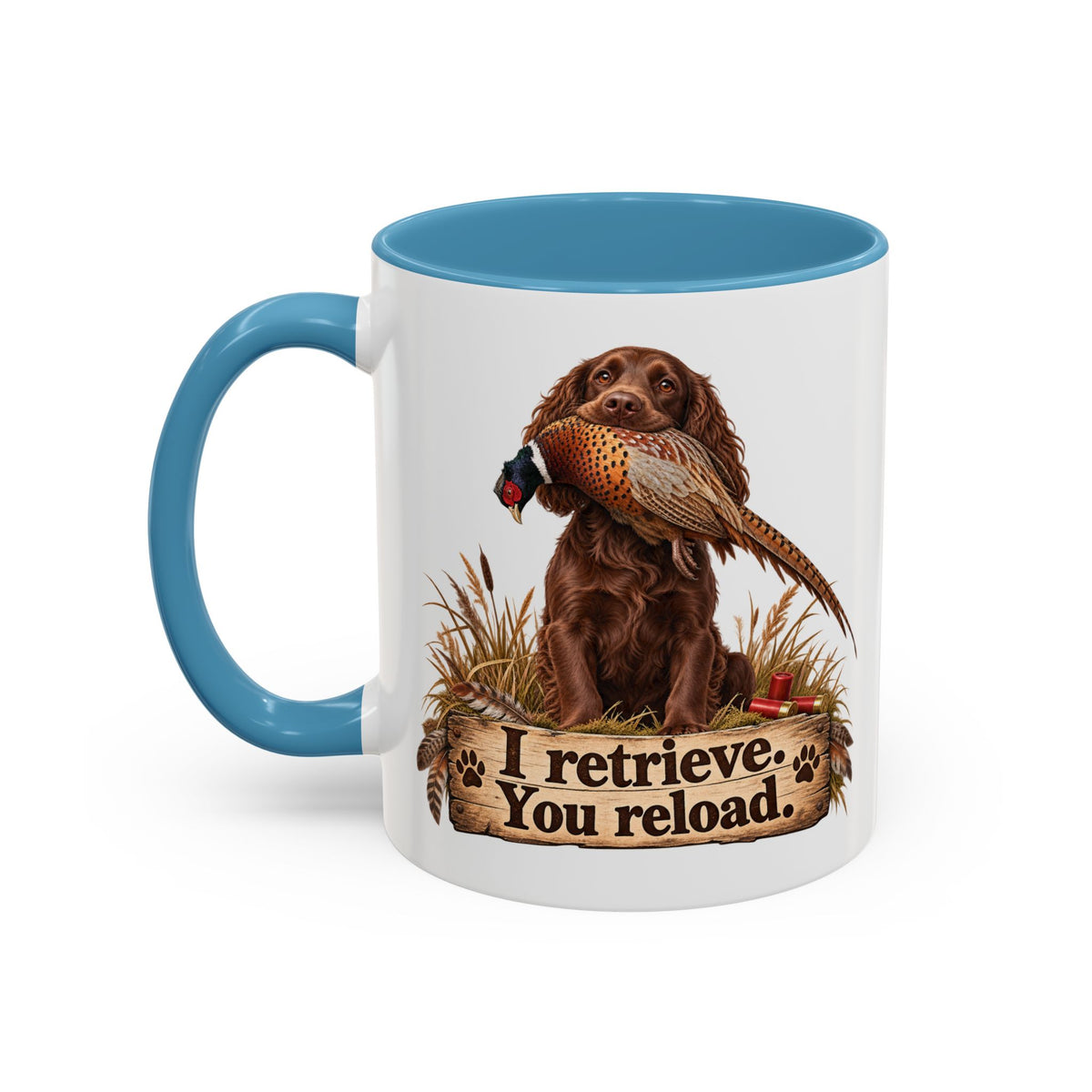 Funny Chocolate Cocker Spaniel Mug - I Retrieve You Reload, Gundog Owner Gift, Shooting Dog Lover Coffee Mug, 11oz